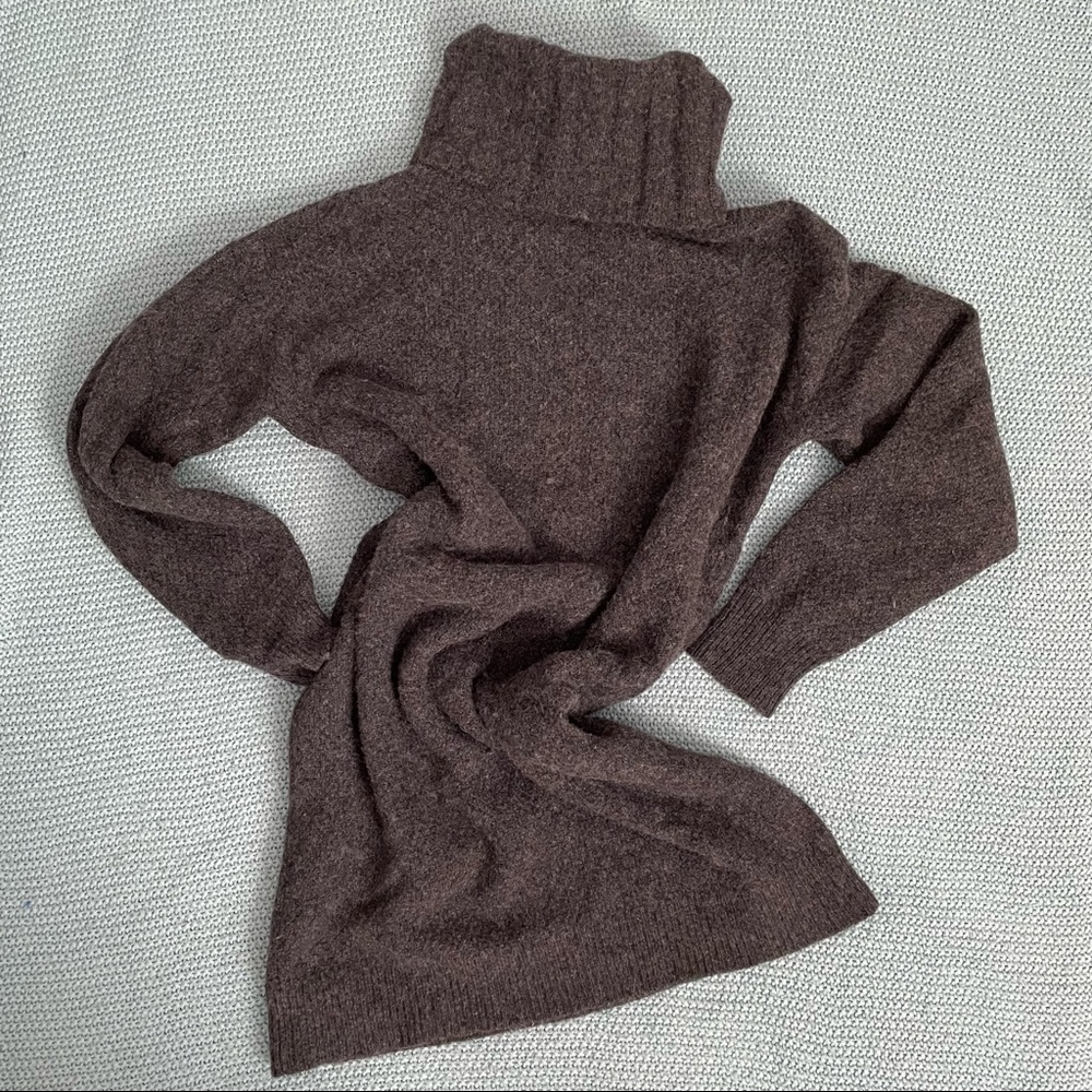 Madewell Charcoal Heather Cowl Neck Sweater Dress